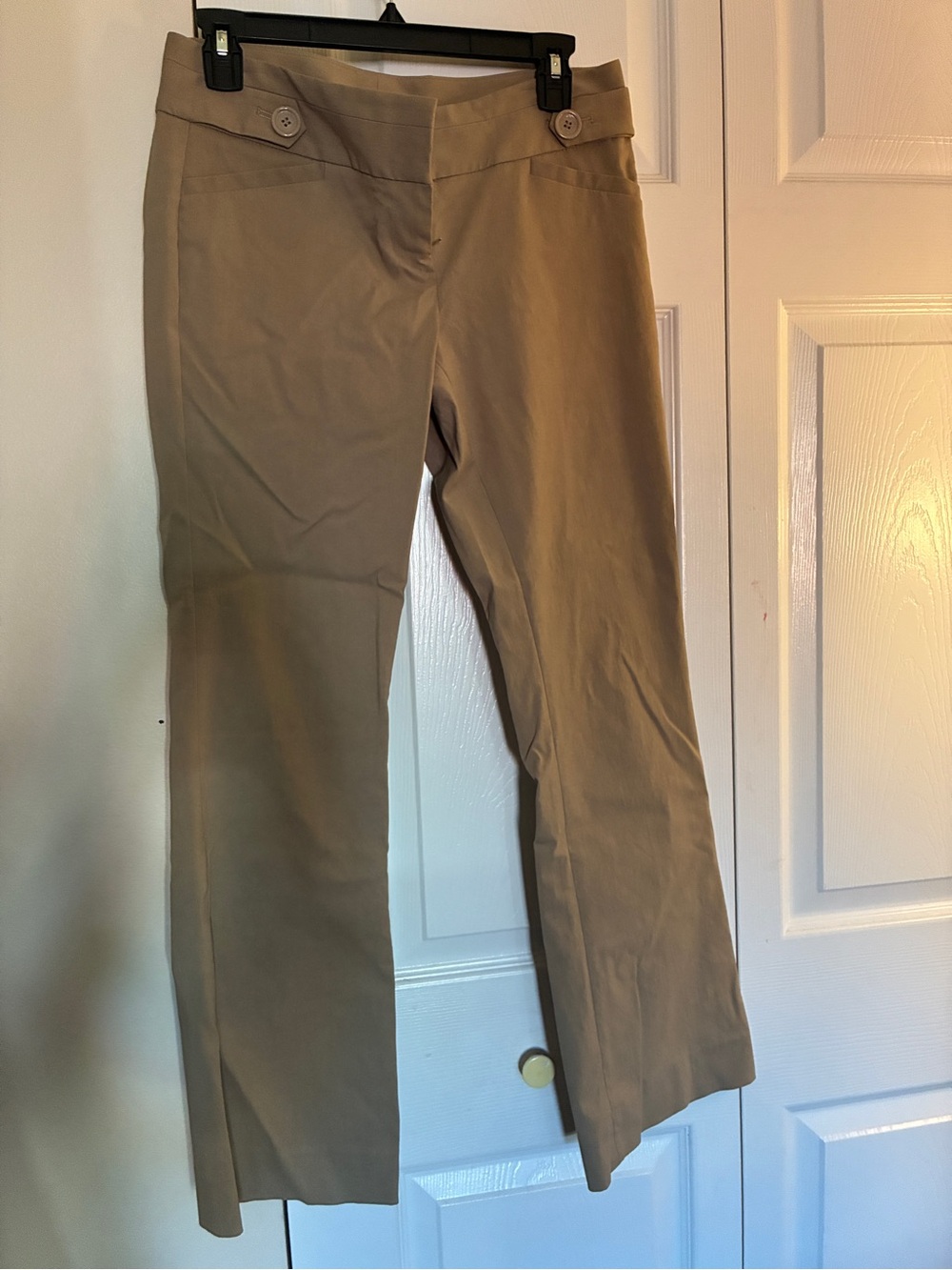 The Limited Tan Dress Pants with Button Waist Detail